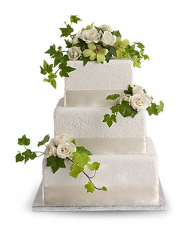 Roses and Ivy Cake Decoration Flower Arrangement