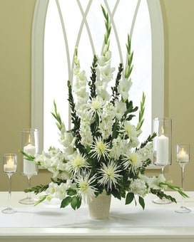 All White Flower Arrangement