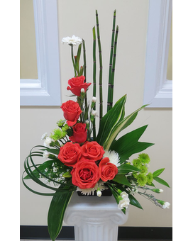Red Modern Flower Arrangement