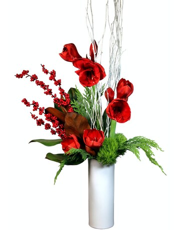 Striking Amaryllis Flower Arrangement