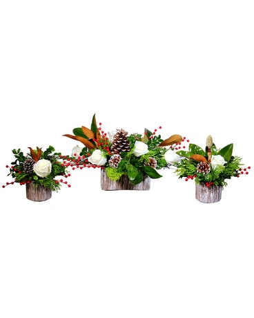 Winter Forest Centerpiece Set Flower Arrangement
