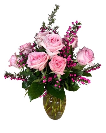 Pink O'Hara - Garden Roses, 1dz. Flower Arrangement