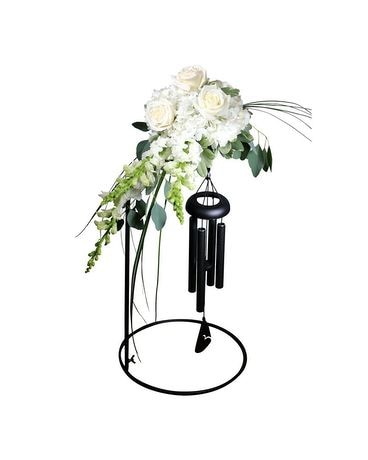 Wind Chime Tribute Flower Arrangement