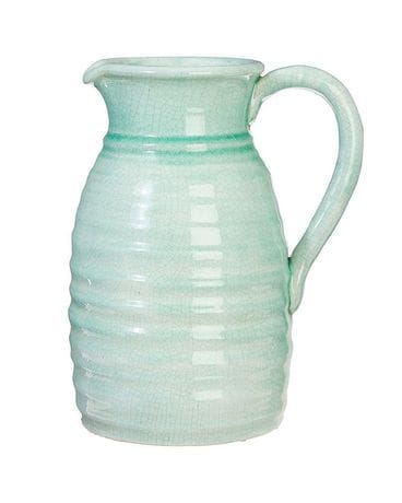 Green Crackle Pitcher- 11.75