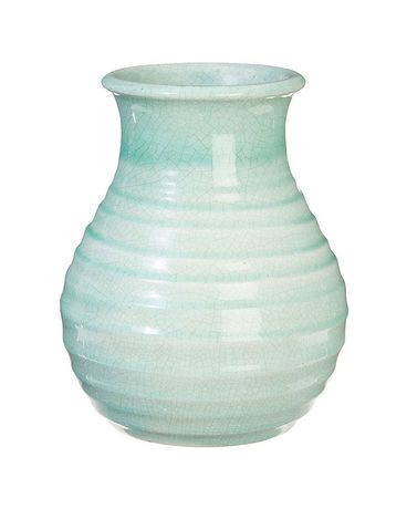 Green Crackle Vase - 9