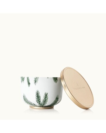 Frasier Fir Candle Tin with Gold Lid Jar Candle