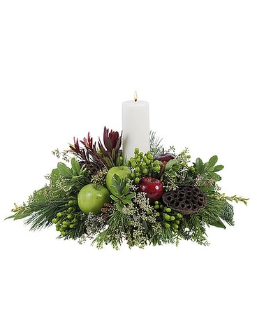 Evergreen Tidings Flower Arrangement