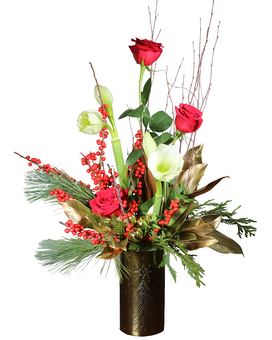 Christmas Gold Flower Arrangement