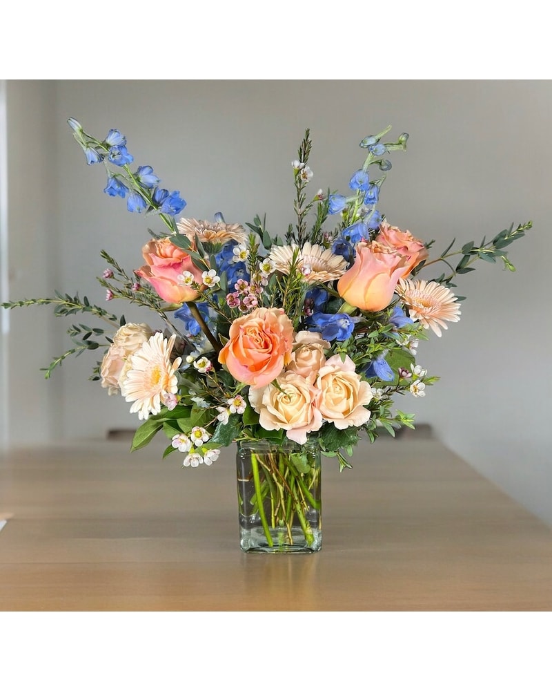 Peachy Blue Serenity in St. Clair Shores MI - Conner Park Florist