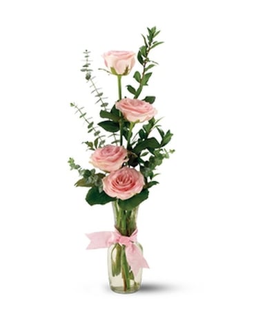 Teleflora's Rose Quartet Vase Flower Arrangement