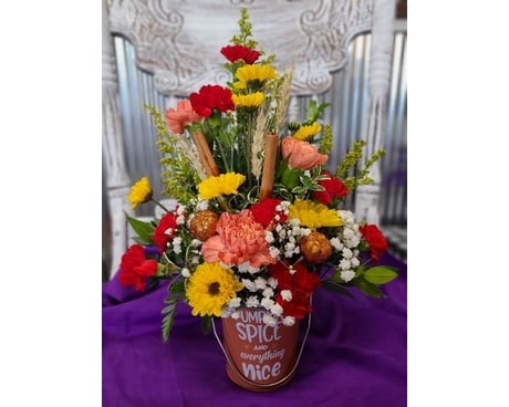 Pumpkin Spice Flower Arrangement