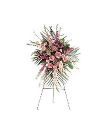 Pink Promise Spray Funeral Arrangement