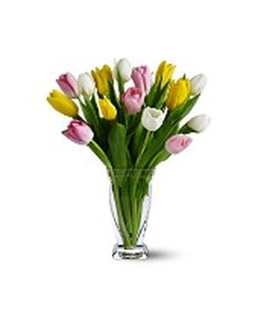 15 Mixed Tulips Flower Arrangement
