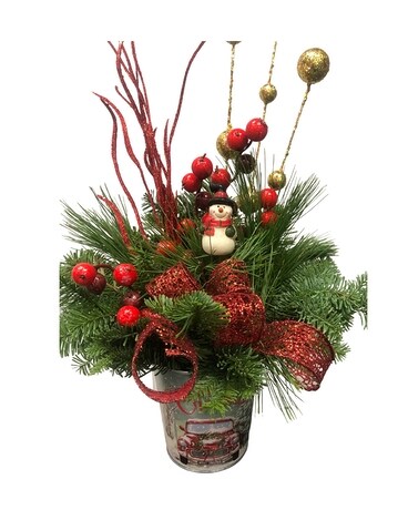 Snowy Pines Flower Arrangement