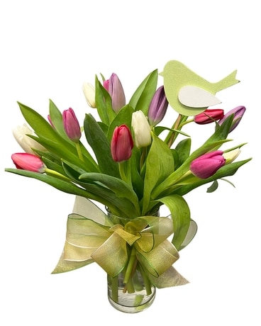 15 Tulips Flower Arrangement