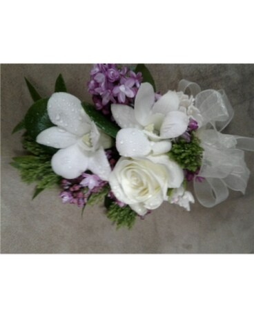Roses, Orchids and Lilac Flower Arrangement