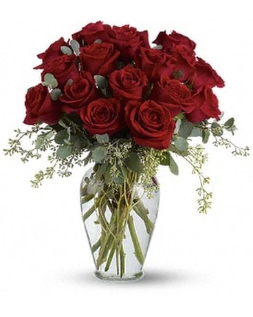 Full Heart- 16 Premium Red Roses Flower Arrangement