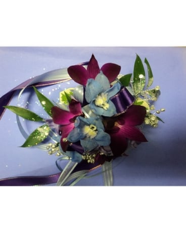 Purple Passion Wristlett Flower Arrangement