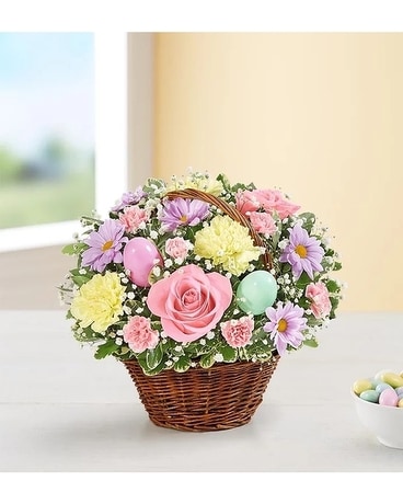 Easter Egg Basket Flower Arrangement