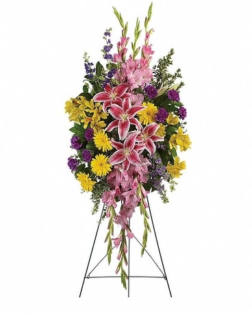 Rainbow Of Remembrance Spray Flower Arrangement