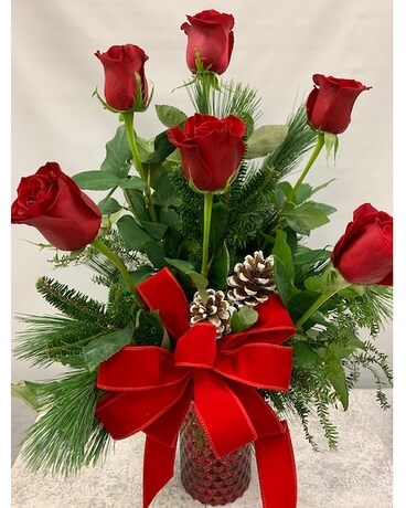 Christmas Roses Flower Arrangement