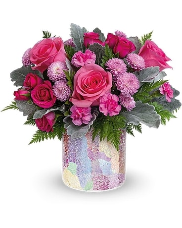 Teleflora's Radiantly Rosy Bouquet Flower Arrangement