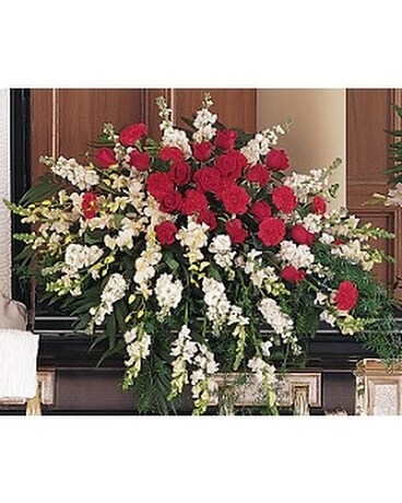 Cherished Moments Casket Spray Funeral Casket Spray Flowers