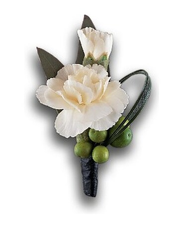 Carnation and Berries Boutonniere Boutonniere