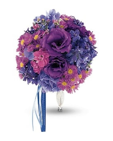 Violet Spectrum Nosegay Wedding Arrangement