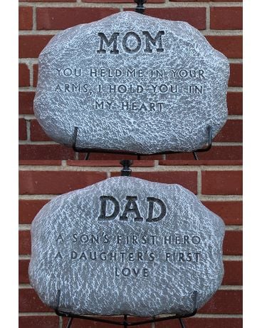 Mom/Dad Plaque Flower Arrangement