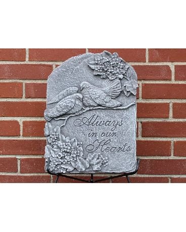 Always In Our Heart Plaque Flower Arrangement