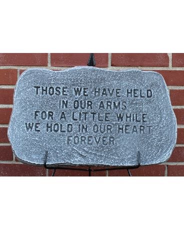 Those We Have Held Plaque Flower Arrangement