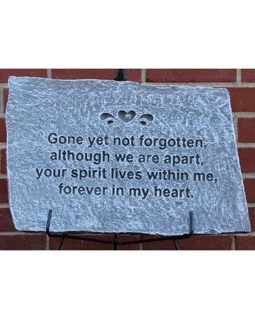 Gone Yet Not Forgotten Plaque Flower Arrangement