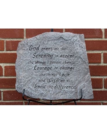 Serenity Prayer Plaque Flower Arrangement