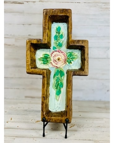 Pink Bloom & Greens Cross - Large Gifts