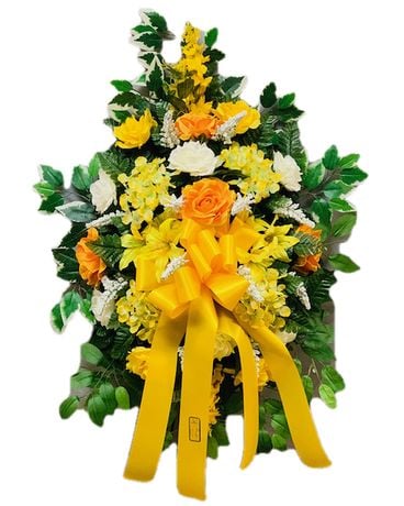 Silk Standing Spray Sympathy Arrangement