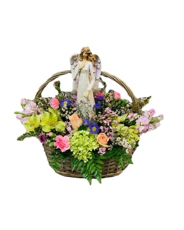 Be My Angel Basket Sympathy Arrangement