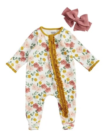 Fall Rose Baby Sleeper Set Custom product