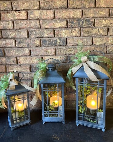 Gray Washed Lanterns Custom product