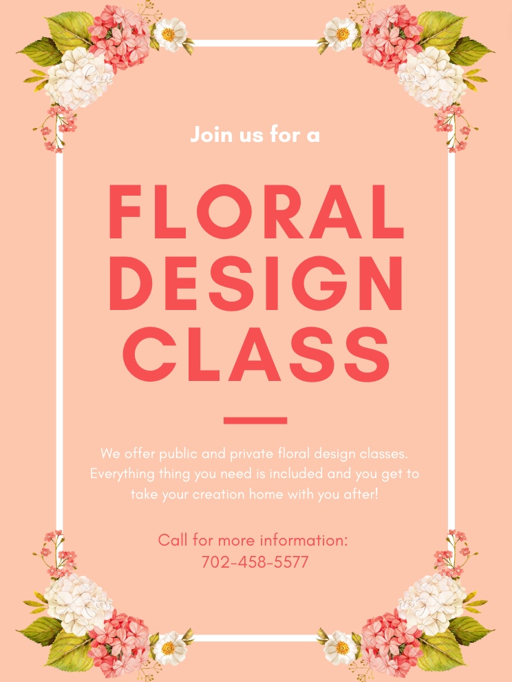 Premium Flowers, Event Design, Mobile Flower Classes