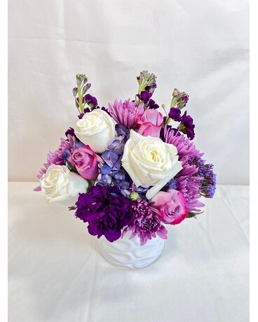 Berries and Cream Flower Arrangement