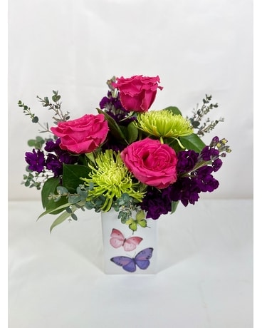 Butterfly Garden Flower Arrangement