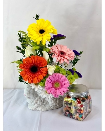 Bunny and Beans Flower Arrangement