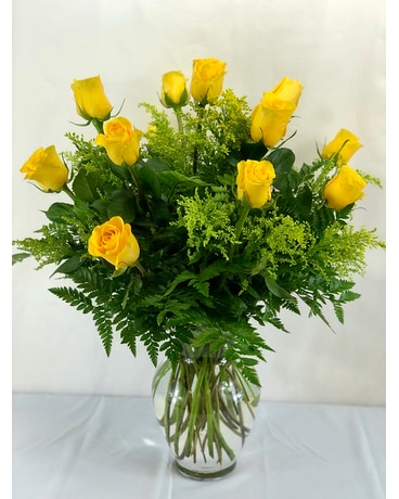 Golden Glow Flower Arrangement