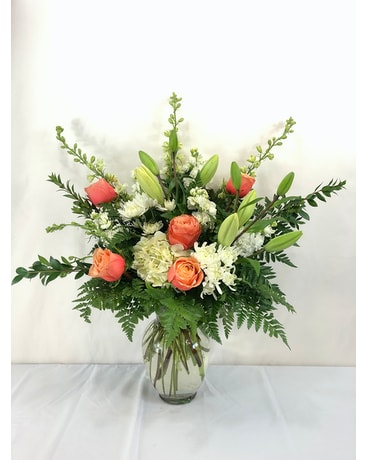 Peaches and Cream Flower Arrangement