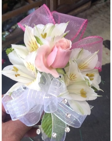 Pink and White Delight Corsage