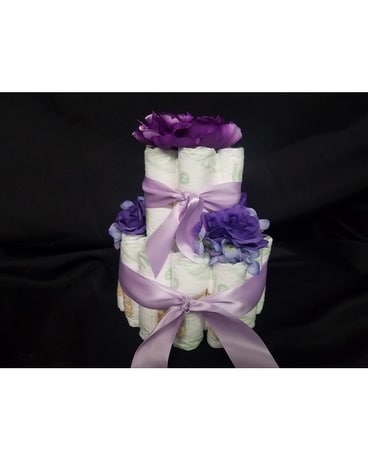 Precious Purple Diaper Cake Gifts