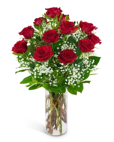 Dozen Red Roses & A Million Stars Flower Arrangement