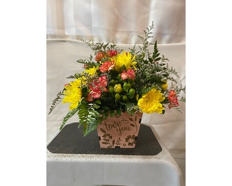 Love You Flower Arrangement