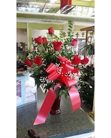 1 Dozen Roses Standard size,  inches height and  inches wide.